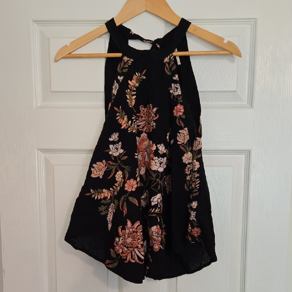 Free People Floral Halter Top, Size S